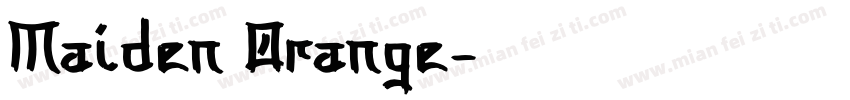 Maiden Orange字体转换